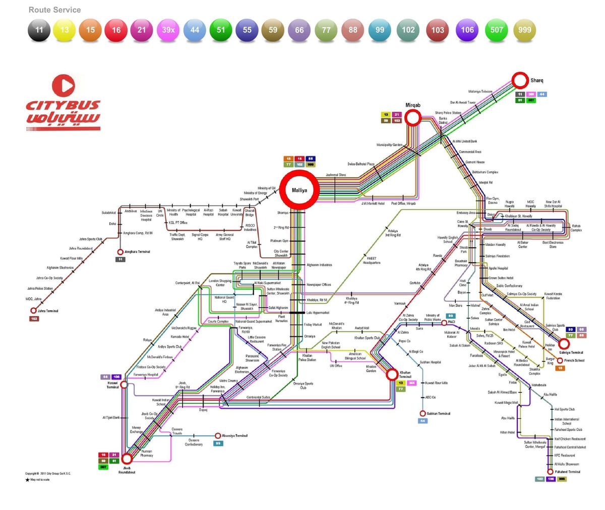 科威特市的旅999路线图